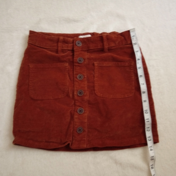 SO - NWOT Caramel Corduroy Fall Button Down Pocket Skirt - Picture 6 of 7